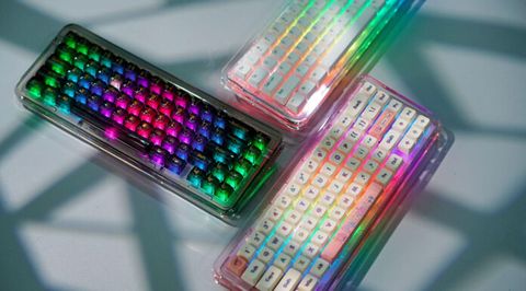 Bàn Phím Cơ Full Acrylic Trong Suốt Như Pha Lê, Có Hot Swap Và Led Rgb