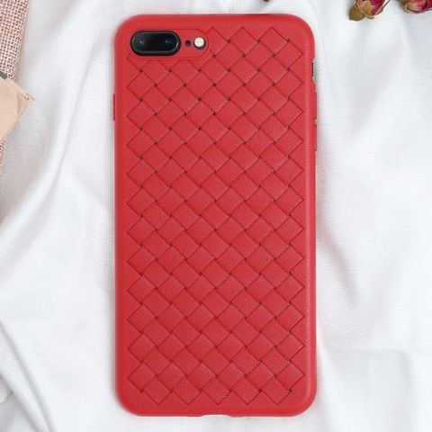 Ốp lưng iPhone 7 Plus - 8 Plus nhựa dẻo Woven OSMIA Đỏ