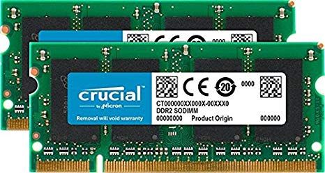 Crucial 4Gb Kit (2 X 2Gb) Ddr2-800 Sodimm