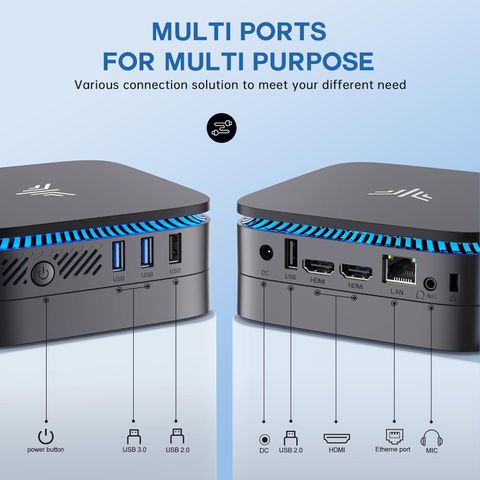 Mini PC KAMRUI AK1 PRO 16GB+512GB/Intel Alder Lake N100