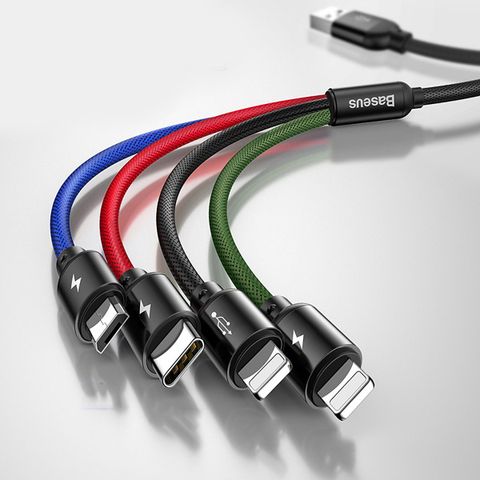 Dây cáp sạc đa năng Baseus Rapid 4 in 1 (3.5A, 1.2M, Fast charge 4 in 1 Cable)