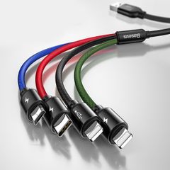  Dây cáp sạc đa năng Baseus Rapid 4 in 1 (3.5A, 1.2M, Fast charge 4 in 1 Cable) 