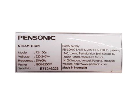 Bàn ủi hơi nước Pensonic PSI-1006