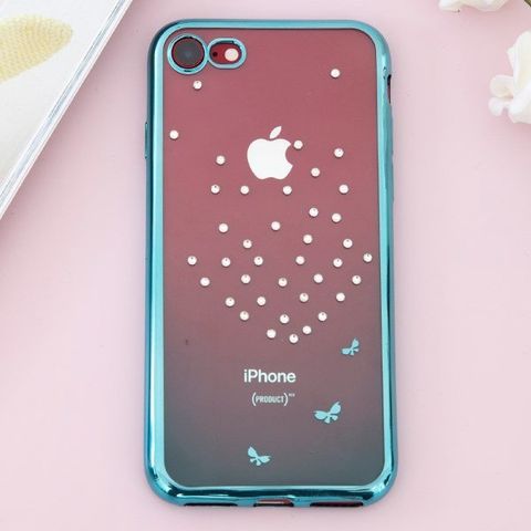 Ốp lưng iPhone 7 - iPhone 8 Nhựa dẻo Electroplate Diamond OSMIA CK160885 Xanh biển