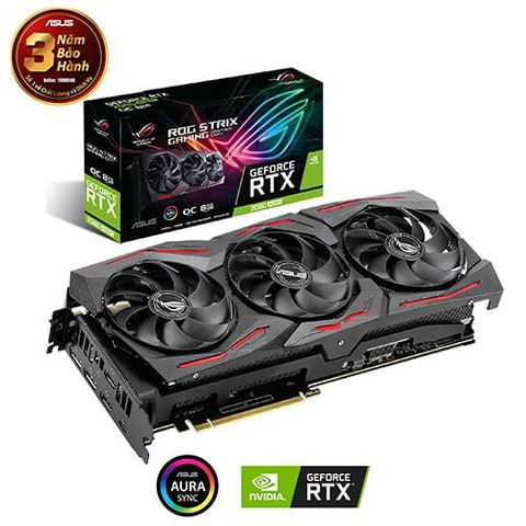 Card màn hình ASUS ROG STRIX RTX 2080 Super O8G ép xung sẵn 8GB GDDR6 HDMI DP 1.4 USB Type-C Aura Sync