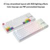 Bàn Phím AJAZZ K870T Bluetooth White RGB - Nhựa ABS