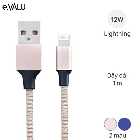 Dây cáp Lightning 1 m e.VALU LTL-01