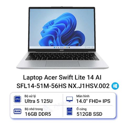 Laptop Acer Swift Lite 14 AI SFL14-51M-56HS NX.J1HSV.002