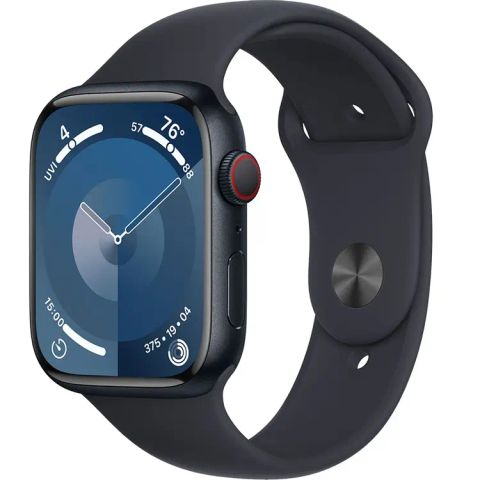 Apple Watch Series 9 GPS + Cellular 45mm Viền nhôm Dây cao su ( Xanh đen)