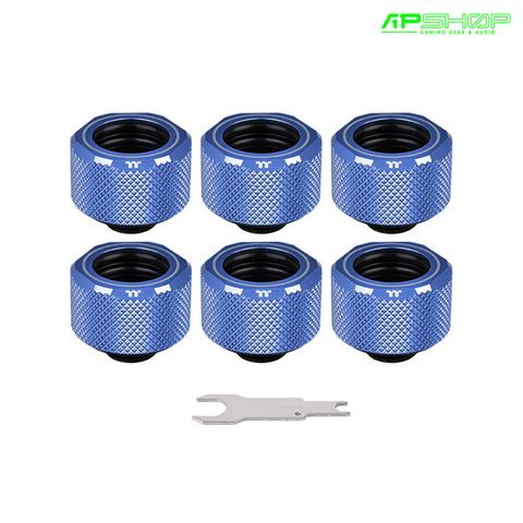 Fit Nối Thermaltake Pacific C PRO G1/4 PETG Tube 16mm OD Blue ( 6 Fittitng )