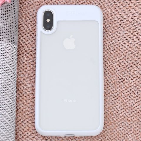 Ốp lưng iPhone X-XS Nhựa cứng viền dẻo Pure III JM trắng