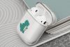 Túi đựng AirPods 1 & 2 Nhựa cứng trong JM PD01 in hình Khủng long xanh