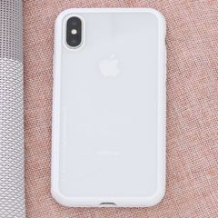  Ốp lưng iPhone X-XS Nhựa cứng viền dẻo Glass simple II JM trắng 