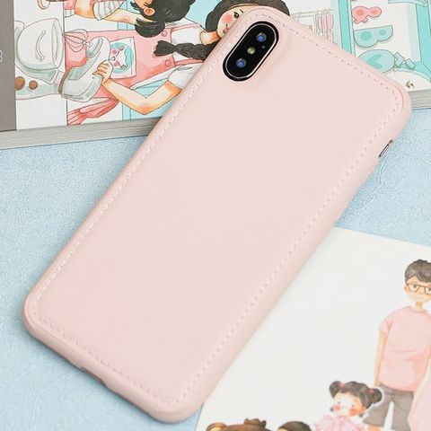 Ốp lưng iPhone X/Xs nhựa cứng viền dẻo PU Candy OSMIA Hồng