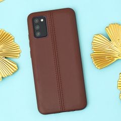  Ốp lưng Galaxy A02S nhựa dẻo Double line OSMIA Nâu 