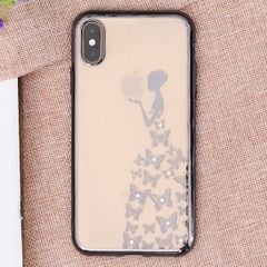  Ốp lưng iPhone X-XS Nhựa dẻo Electroplating đầm dạ hội COSANO đen 