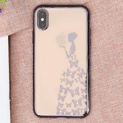  Ốp lưng iPhone X-XS Nhựa dẻo Electroplating đầm dạ hội COSANO đen 