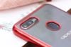 Ốp lưng Oppo F9 Nhựa dẻo Electroplating trong COSANO đỏ