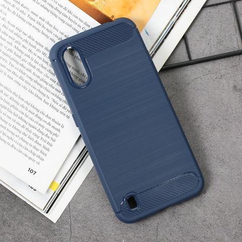 Ốp lưng Galaxy A01 nhựa dẻo Fancy TPU COSANO Navy