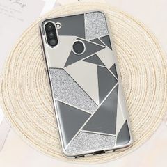  Ốp lưng Galaxy A11 nhựa dẻo Geometry OSMIA Silver 