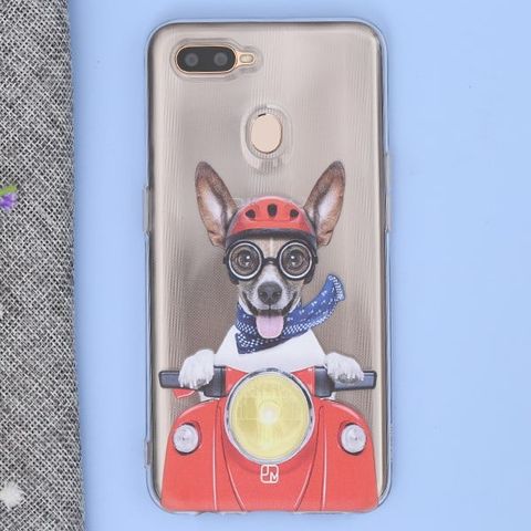 Ốp lưng Oppo A7 Nhựa dẻo Lucky Dog JM JM171211