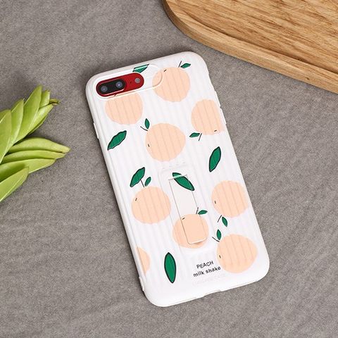 Ốp lưng iPhone 7 Plus/ 8 Plus Nhựa dẻo Matte IMD Printing Luggage with Standee MEEKER Cam