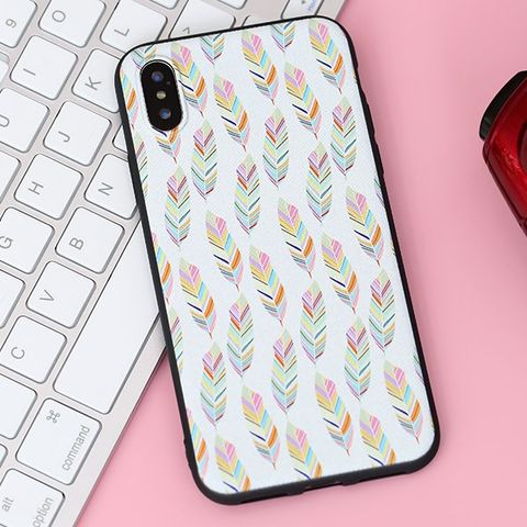 Ốp lưng iPhone X/Xs Nhựa dẻo Special Printing MEEKER TPU Lá Hồng