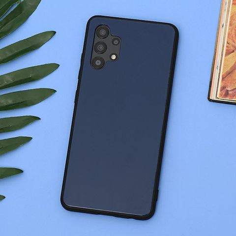 Ốp lưng Galaxy A32 nhựa cứng viền dẻo Tempered Glass CK-T001-20 OSMIA Xanh