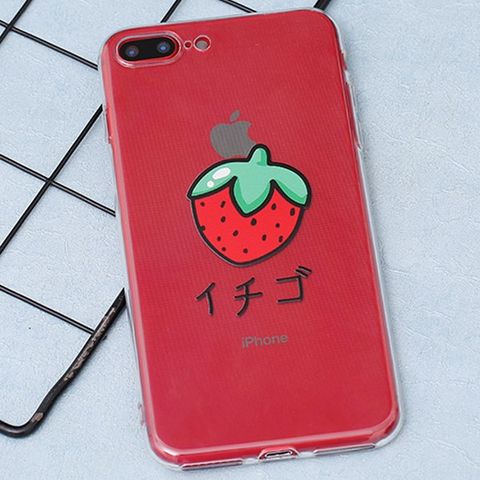 Ốp lưng iPhone 7 Plus/ 8 Plus nhựa dẻo TPU Transparent Printing COSANO CSP862 Dâu