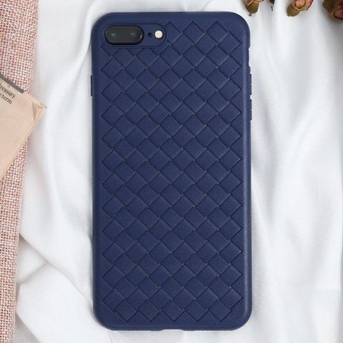 Ốp lưng iPhone 7 Plus - 8 Plus nhựa dẻo Woven OSMIA Xanh Navy