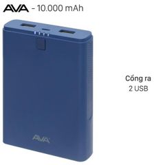  Pin sạc dự phòng 10.000 mAh AVA DS629-WB Xanh Navy 