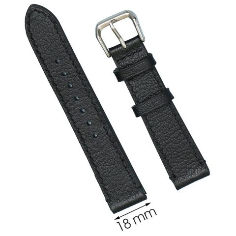 Dây da đồng hồ CKM1K2 Đen size 18mm