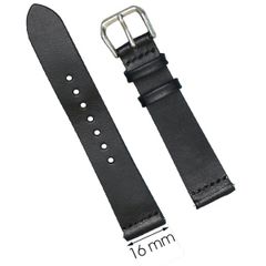  Dây da đồng hồ size 16 mm đen DVM1K3 