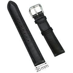  Dây da đồng hồ size 20 mm đen DVM5K1 