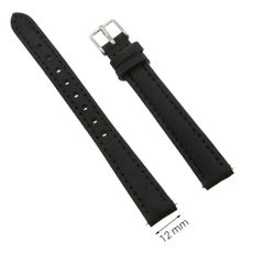  Dây da đồng hồ size 12 mm đen G027 