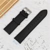 Dây da đồng hồ size 22 mm đen G027