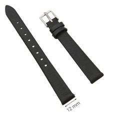  Dây da đồng hồ size 12 mm đen G067 