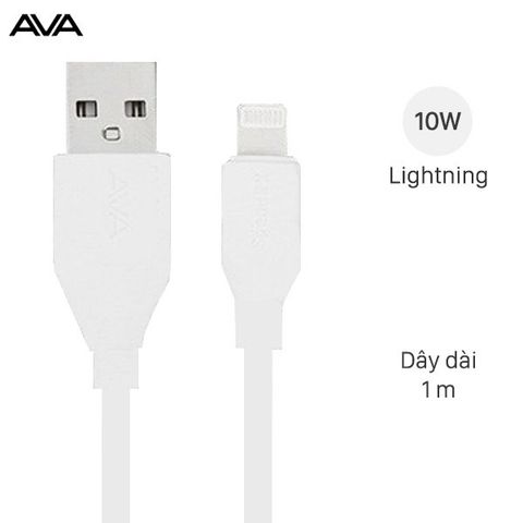 Cáp Lightning 1m AVA Speed II X Trắng