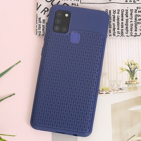 Ốp lưng Galaxy A21s nhựa dẻo Mesh OSMIA Navy