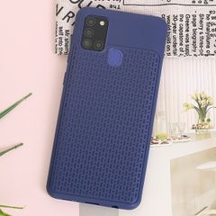  Ốp lưng Galaxy A21s nhựa dẻo Mesh OSMIA Navy 