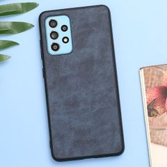  Ốp lưng Galaxy A52 Nhựa dẻo Tex PU Case COSANO Xanh Đậm 