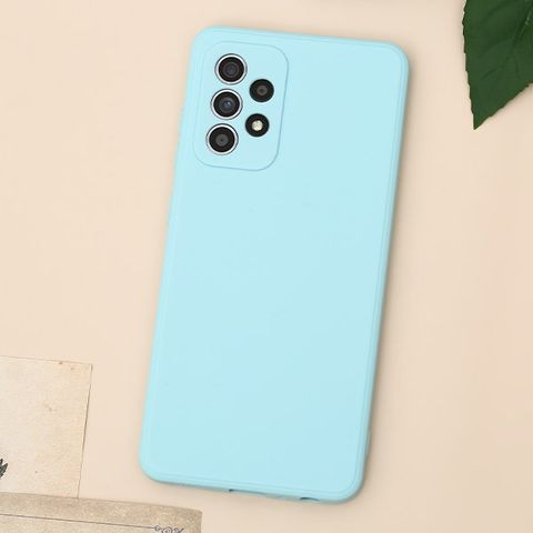 Ốp lưng Galaxy A52 Milky Silicone JM Xanh nhạt
