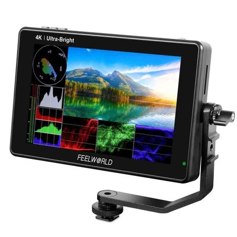 Màn hình FEELWORLD LUT7S PRO 7 inch 2200NITS DSLR Camera Field Monitor 3D Lut Touch 4K HDMI 3G-SDI F970 KIT