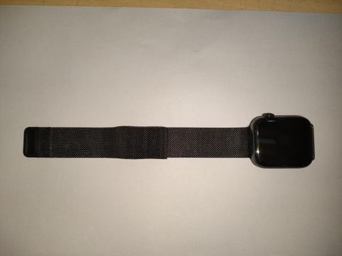 Apple Watch S5 LTE, 44mm Space Black Stainless Steel Case with Space Black Milanese Loop (MWWL2VN/A)