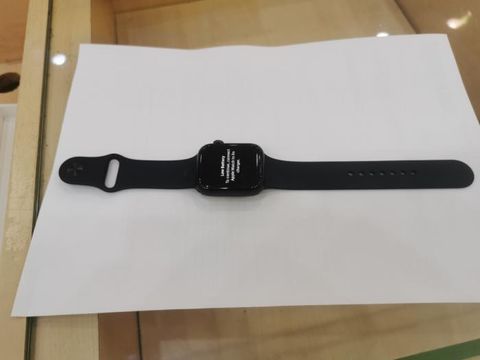 Apple Watch S6 GPS, 44mm Space Gray Aluminium Case with Black Sport Band - Regular (M00H3VN/A)