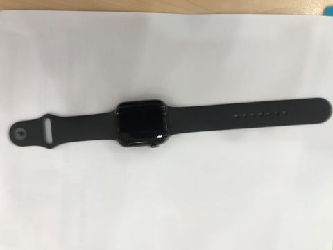 Apple Watch S6 GPS, 44mm Space Gray Aluminium Case with Black Sport Band - Regular (M00H3VN/A)