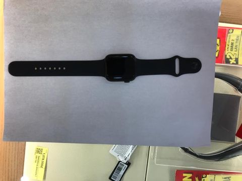 Apple Watch S6 GPS, 44mm Space Gray Aluminium Case with Black Sport Band - Regular (M00H3VN/A)