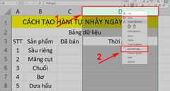  Hướng dẫn tạo hàm tự nhảy ngày tháng trong Excel 