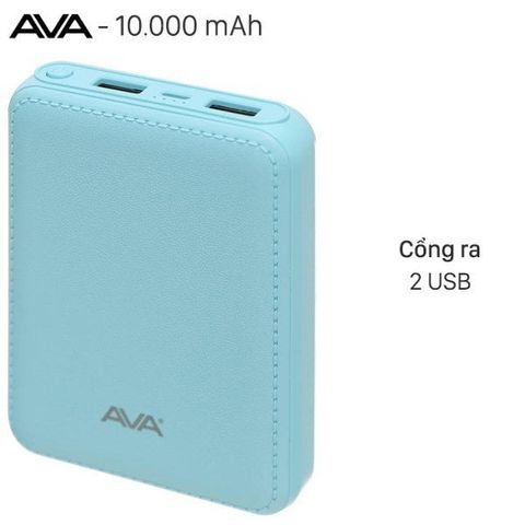 Pin sạc dự phòng 10.000mAh AVA DS003-WB Xanh