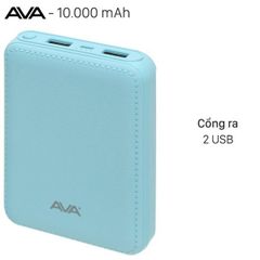  Pin sạc dự phòng 10.000mAh AVA DS003-WB Xanh 